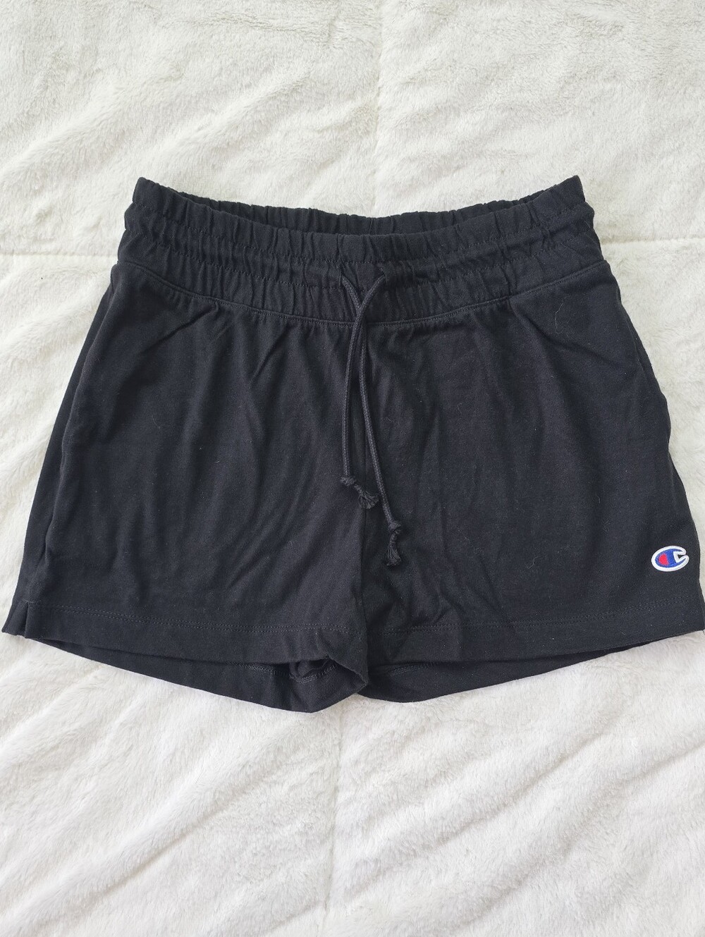 Champion Women's Black Elastic Drawstring Athletic Shorts Size S